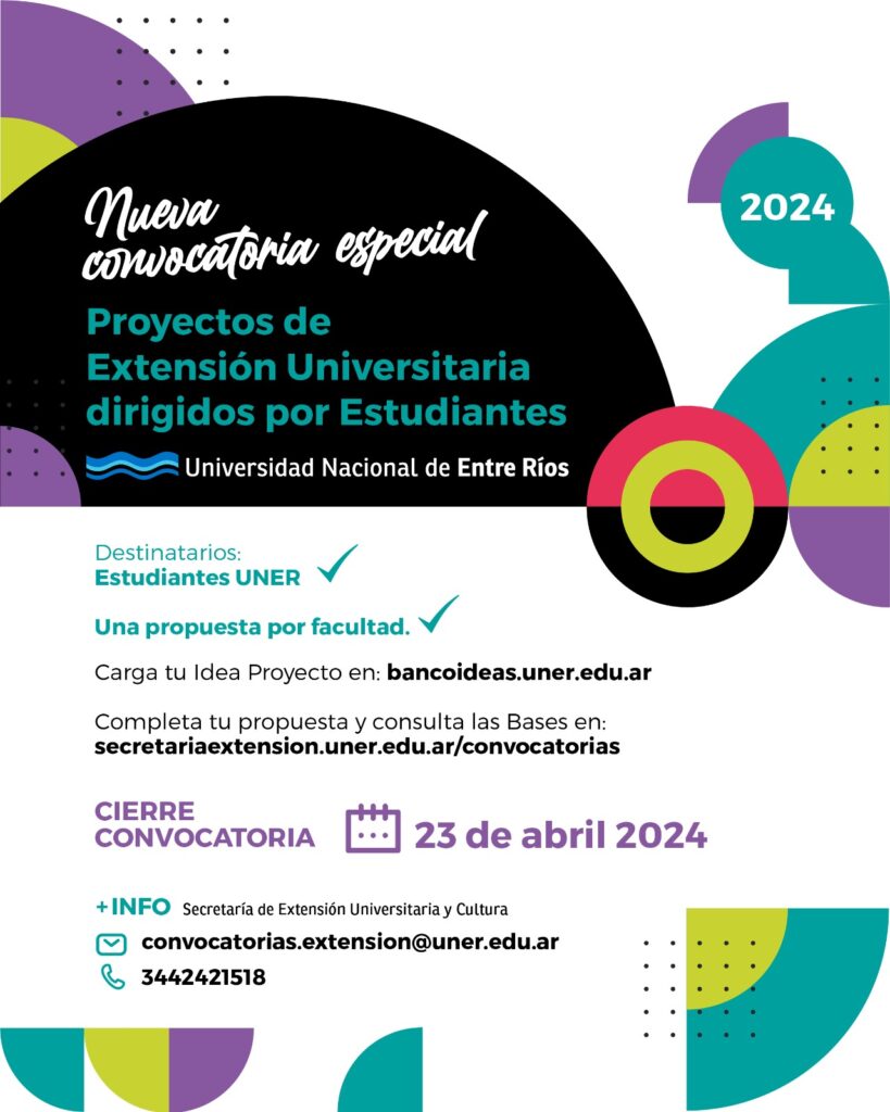 Nueva convocatoria a Proyectos de Extensión dirigidos por estudiantes ...