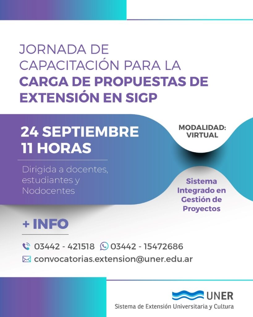 Jornada de capacitación para la carga de propuestas de Extensión ...