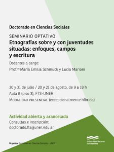 Etnografías sobre y con juventudes situadas: enfoques, campos y escritura