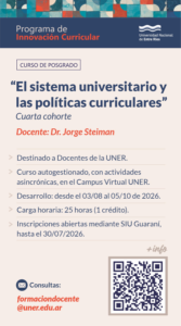 el sistema universitario y las políticas curriculares