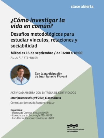 CLASE ABIERTA PIOVANI 16 SEPTIEMBRE 2026