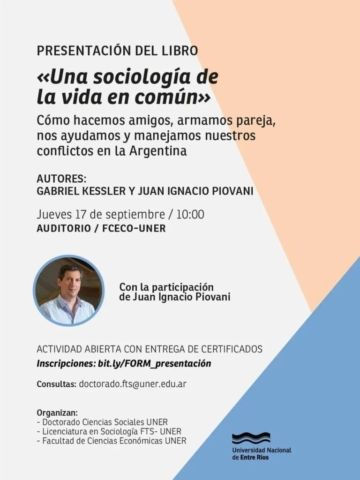 PRESENTACION LIBRO PIOVANI – 17 SEPTIEMBRE 2026